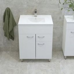 LaVita Basic Barato szafka 60 cm podumywalkowa stojąca biały połysk