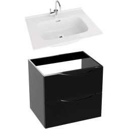 LaVita Minnesota umywalka z szafką 60 cm Kolorado zestaw meblowy biały/czarny połysk (5900378324706, 5908211416182)