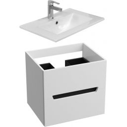 LaVita Kansas umywalka z szafką 60 cm zestaw meblowy biały/czarny (5900378314424, 5908211416168)