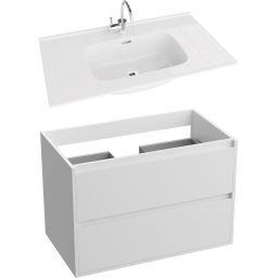 LaVita Minnesota umywalka z szafką 80 cm zestaw meblowy biały (5900378314356, 5908211416199)