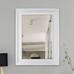 Ars Longa Verona lustro 148x58 cm prostokątne białe VERONA40130-B