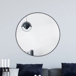 Ars Longa Loft lustro 70 cm okrągłe czarne LOFT70-C