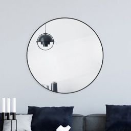 Ars Longa Loft lustro 80 cm okrągłe czarne LOFT80-C