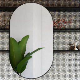 Ars Longa Scandi lustro 80x40 cm owalne czarne SCANDI4080-C