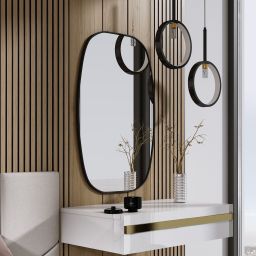 Ars Longa Vintage lustro 70x110 cm czarne VINTAGE70110-C