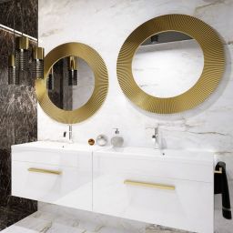 Ars Longa Sissel lustro 90x90 cm złote SISSELLUSTRO