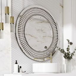 Ars Longa Rocco lustro 90x90 cm kryształy ROCCOLUSTRO