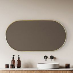 Ars Longa Scandi lustro 40x80 cm owalne jasny złoty SCANDI4080-ZS