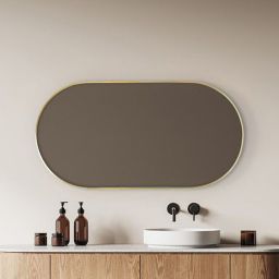Ars Longa Scandi lustro 50x100 cm owalne jasny złoty SCANDI50100-ZS