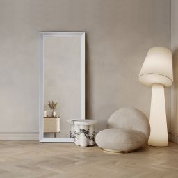 Ars Longa Alpi lustro 58,8x48,8 cm prostokątne białe ALPI4050-B