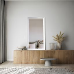 Ars Longa Alpi lustro 58,8x48,8 cm prostokątne białe ALPI4050-B