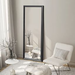 Ars Longa Alpi lustro 58,8x48,8 cm prostokątne czarne ALPI4050-C