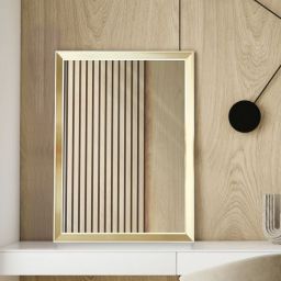 Ars Longa Helsinki lustro 55,2x45,2 cm prostokątne złote HELSINKI4050-Z