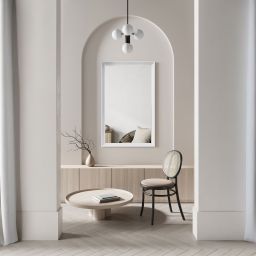 Ars Longa Helsinki lustro 75,2x55,2 cm prostokątne białe HELSINKI5070-B