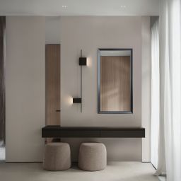 Ars Longa Helsinki lustro 125,2x65,2 cm prostokątne czarne HELSINKI60120-C