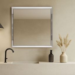 Ars Longa Helsinki lustro 75,2x75,2 cm kwadratowe nikiel HELSINKI7070-N