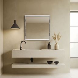 Ars Longa Helsinki lustro 75,2x75,2 cm kwadratowe nikiel HELSINKI7070-N