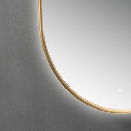 Ars Longa Ambiente lustro 50x100 cm owalne z oświetleniem złote LED-AMBIENTE50100-Z