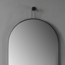 Ars Longa Avanti lustro 50x100 cm owalne z oświetleniem czarne LED-AVANTI50100-C