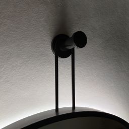Ars Longa Avanti lustro 50x100 cm owalne z oświetleniem czarne LED-AVANTI50100-C