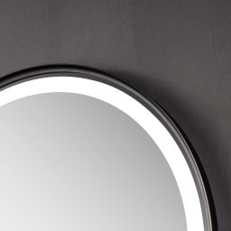 Ars Longa Eclisse lustro 60x90 cm owalne z oświetleniem czarne LED-ECLISSE6090-C