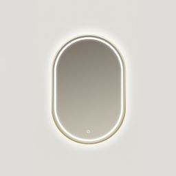 Ars Longa Eclisse lustro 60x90 cm owalne z oświetleniem złote LED-ECLISSE6090-Z