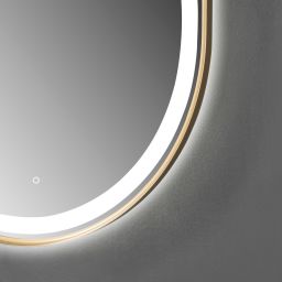 Ars Longa Eclisse lustro 60x90 cm owalne z oświetleniem złote LED-ECLISSE6090-Z