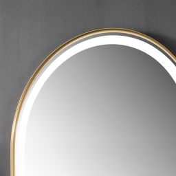 Ars Longa Eclisse lustro 60x90 cm owalne z oświetleniem złote LED-ECLISSE6090-Z