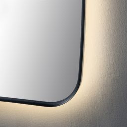 Ars Longa Inspiro lustro 58x109 cm z oświetleniem czarne LED-INSPIRO58109-C