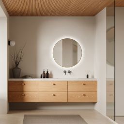 Ars Longa Lumio lustro 80 cm okrągłe z oświetleniem złote LED-LUMIO80-Z