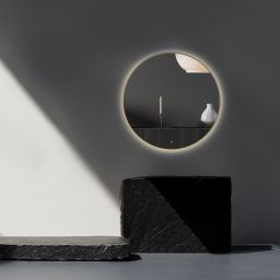 Ars Longa Lumio lustro 80 cm okrągłe z oświetleniem złote LED-LUMIO80-Z