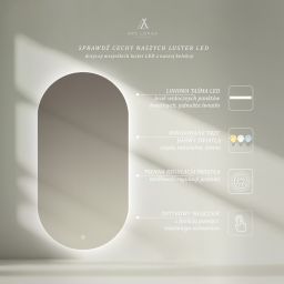 Ars Longa Luna lustro 80 cm okrągłe z oświetleniem LED-LUNA80