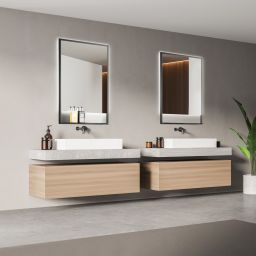 Ars Longa Puro lustro 60x90 cm prostokątne z oświetleniem LED-PURO6090-C