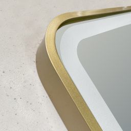 Ars Longa Venti lustro 55x110 cm prostokątne z oświetleniem złote LED-VENTI55110-Z