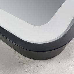 Ars Longa Verso lustro 60x80 cm prostokątne z oświetleniem czarne LED-VERSO6080-C