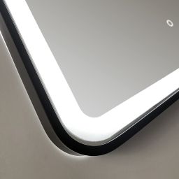 Ars Longa Verso lustro 60x80 cm prostokątne z oświetleniem czarne LED-VERSO6080-C