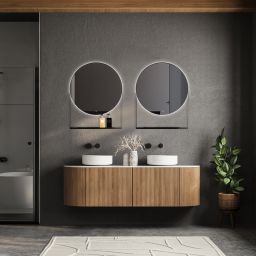 Ars Longa Zenith lustro 70x90 cm z oświetleniem czarne LED-ZENITH7090-C