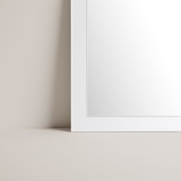 Ars Longa Linea lustro 53x43 cm prostokątne białe LINEA4050-B