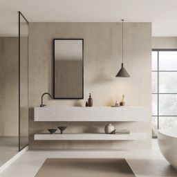 Ars Longa Linea lustro 53x43 cm prostokątne czarne LINEA4050-C