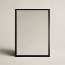 Ars Longa Linea lustro 53x43 cm prostokątne czarne LINEA4050-C