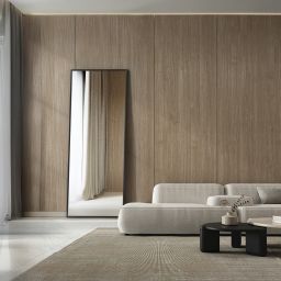 Ars Longa Linea lustro 133x43 cm prostokątne czarne LINEA40130-CS