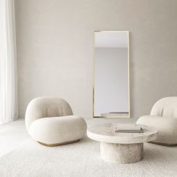 Ars Longa Linea lustro 73x73 cm kwadratowe złote LINEA7070-ZS