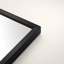 Ars Longa Linea lustro 133x43 cm prostokątne czarne LINEA40130-CS