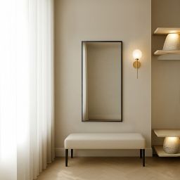 Ars Longa Linea lustro 123x63 cm prostokątne czarne LINEA60120-CS