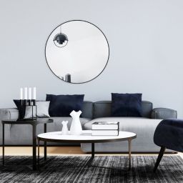 Ars Longa Loft lustro 70 cm okrągłe czarne LOFT70-C