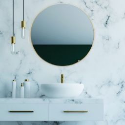 Ars Longa Loft lustro 70 cm okrągłe złote LOFT70-Z