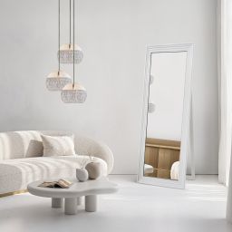 Ars Longa Malaga lustro stojące 64,6x174,6 cm prostokątne białe LS-MALAGA50160-B