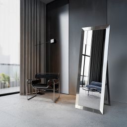 Ars Longa Milano lustro stojące 64,6x174,6 cm prostokątne nikiel LS-MILANO50160-N