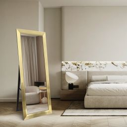 Ars Longa Milano lustro stojące 64,6x174,6 cm prostokątne złoto szczotkowane LS-MILANO50160-ZS