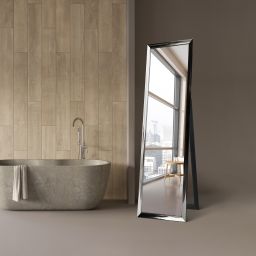 Ars Longa Slim lustro stojące 39,8x159,8 cm prostokątne nikiel LS-SLIM32152-N